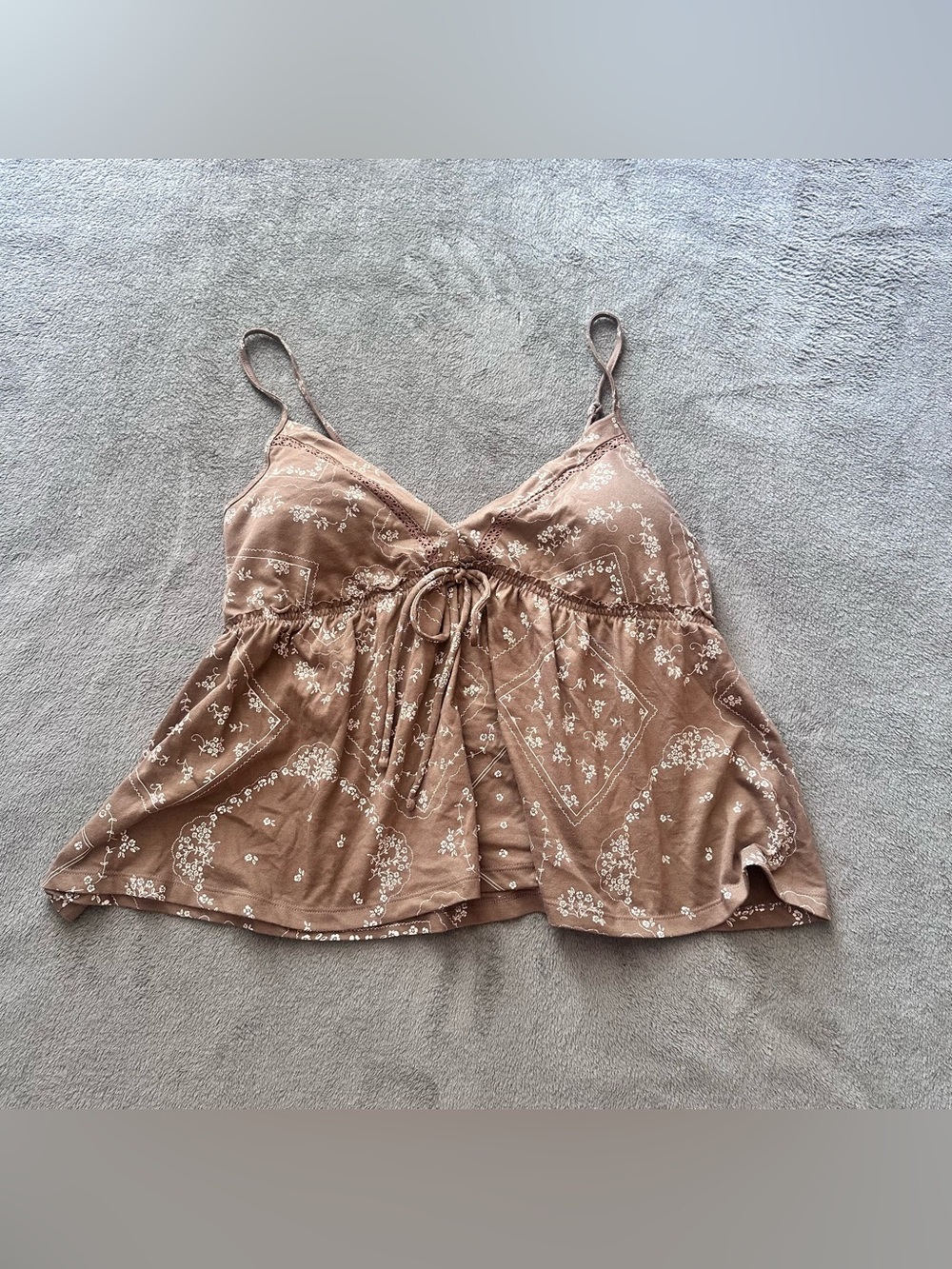 NWT! SO Juniors Brown Bandana Print Molded Cup Camisole - Juniors Large